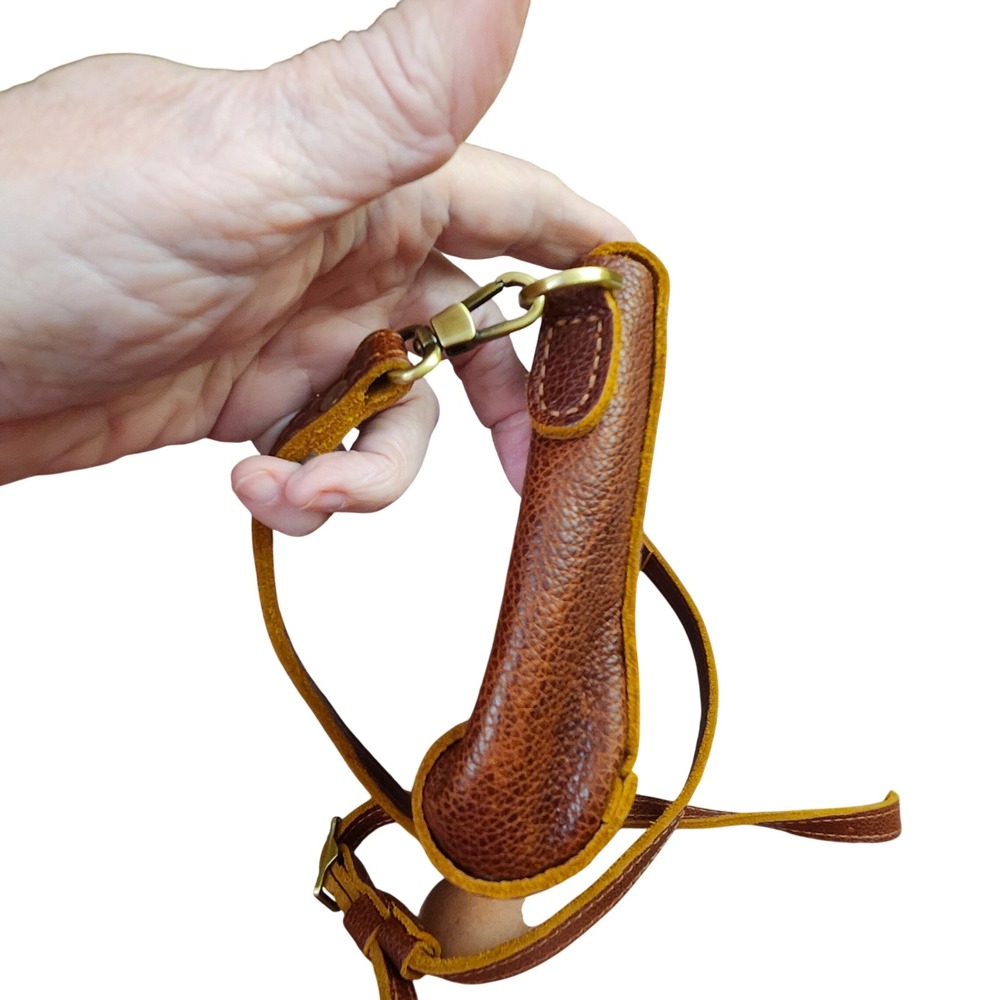 Portland Leather Goods Brown Pebbled Leather Crossbody Bag Artisan Made Small - Picture 11 of 13